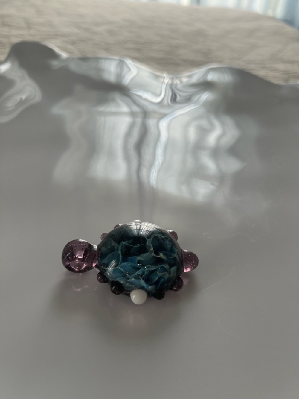 Blown-Glass Necklace Pendant, Made in Colorado. - Picture 2 of 4